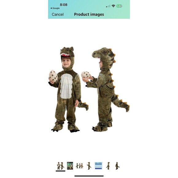 spooktacular creations child’s small unisex T-Rex realistic costume Halloween - Picture 1 of 6